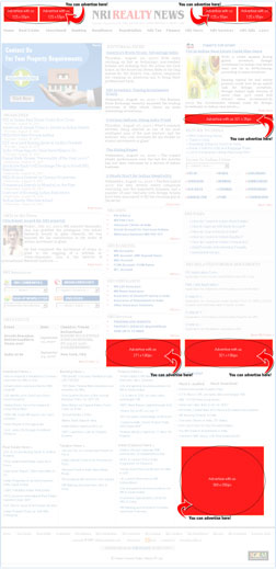 Advertisement on the home page